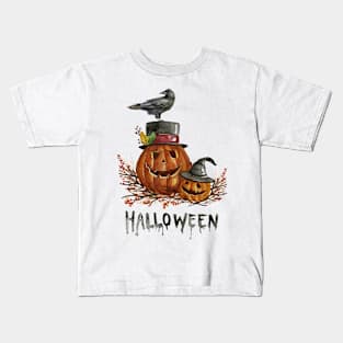 Halloween - Vintage Pumpkins Kids T-Shirt